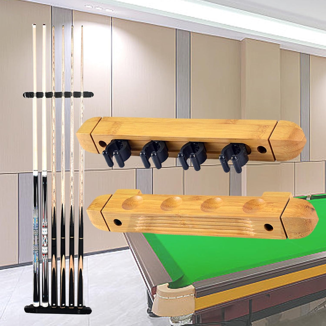 4 Löcher Billard Queue Halter Wandmontierter, Holds 4 Cues Billard Billardqueue-Rack, Pool Wall Moun