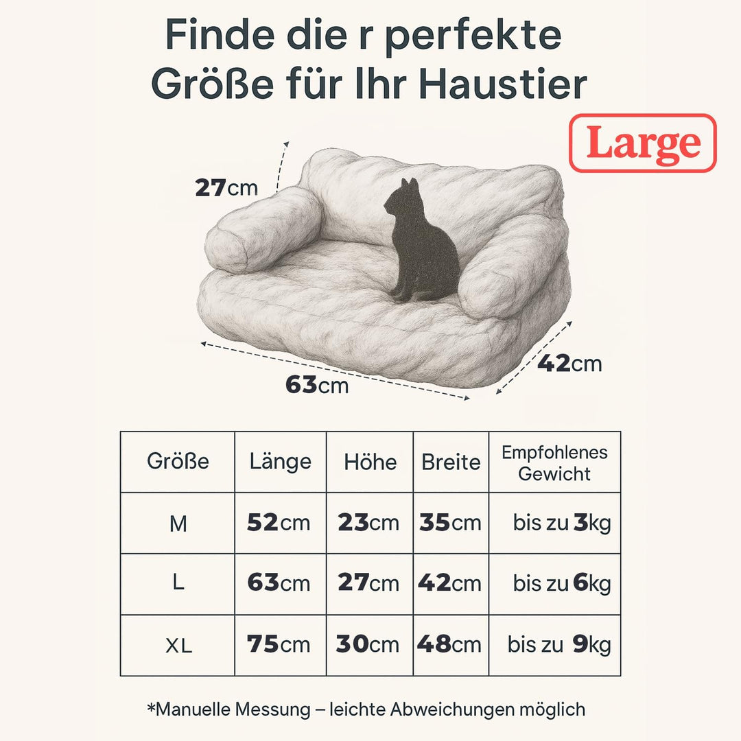 Katzenbett kleines Hundesofa Flauschig und waschbar Katzensofa Hundebett für Katzen, weich Katzenbet