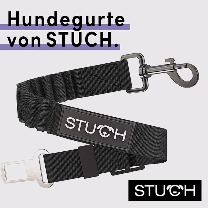 STUCH Universeller Bungee Sicherheitsgurt für Hunde & Katzen - Passend für alle Hunderassen & Autoty