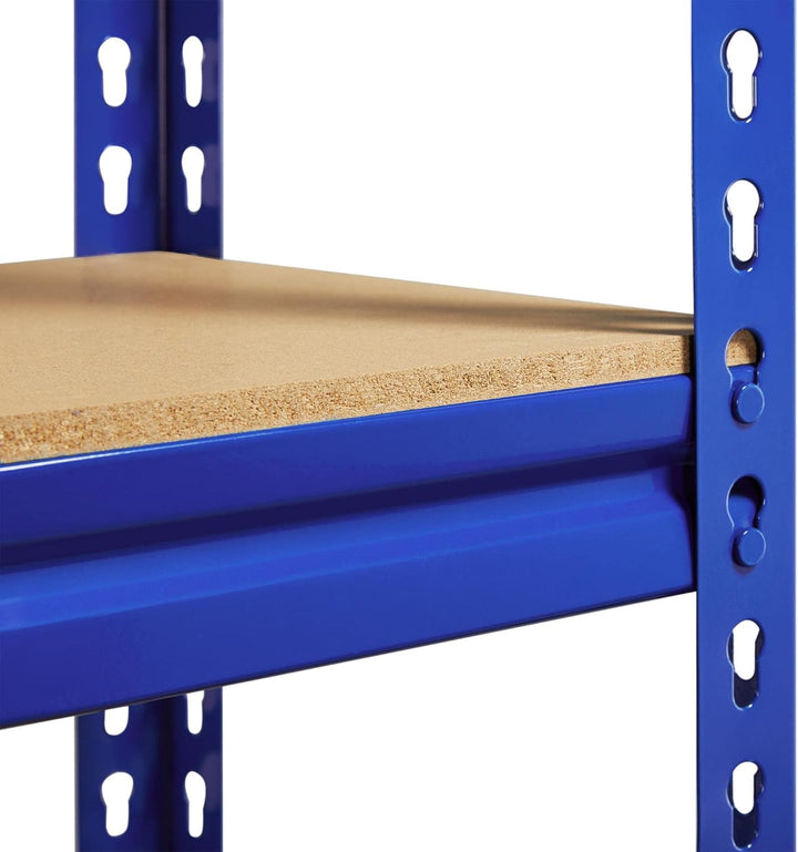Yaheetech 5 Böden Eckregale, Lagerregale Metall, Schwerlastregale 750 KG belastbar, Kellerregal, Ste