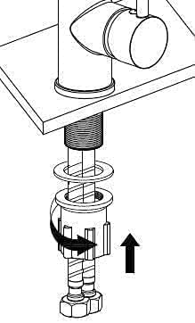 VBChome Spültischarmatur Schwarz Edelstahl 360°drehbar U- Form Küche Wasserhahn Küchenarmatur Einheb
