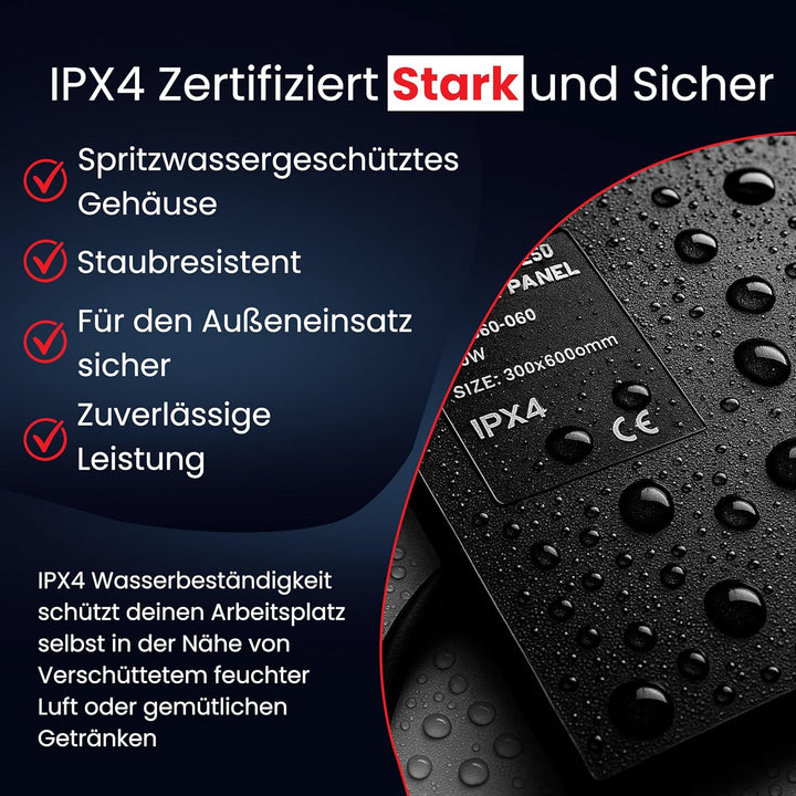 Infrarot Tischheizung 150W Selbstklebend – Carbon Infrarot Schreibtischheizung mit Faserplatte und G