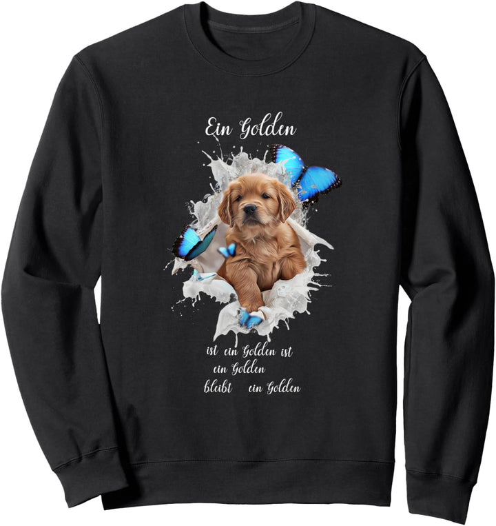 Golden Retriever Welpe mit Schmetterling Sweatshirt