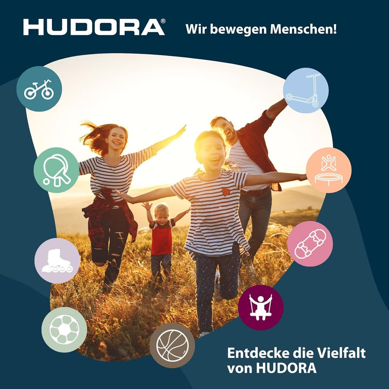 HUDORA Kinder Inliner Basic | Inline Skates für Mädchen & Jungen, verstellbar über 4 Grössen | Leich