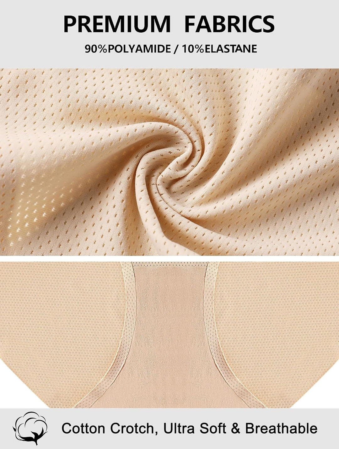 VOENXE Nahtlose Slips Damen Mehrpack,Seamless Hipster Unterhosen Frauen,Ohne Naht Unterwäsche,Microf