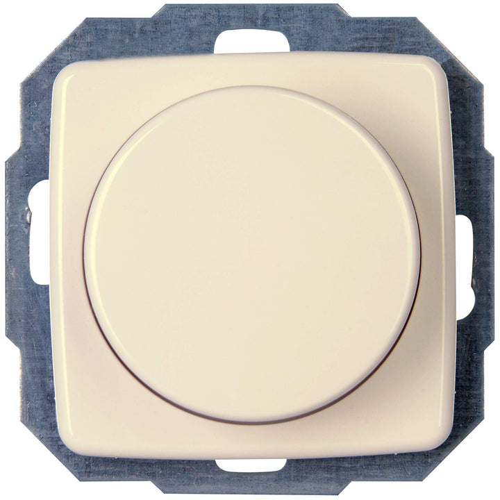 Kopp Rivo Creme-weiss, Druck-Wechsel-Schalter, Kombigerät, LED-Dimmer, für Glüh-Lampen, 230V Halogen