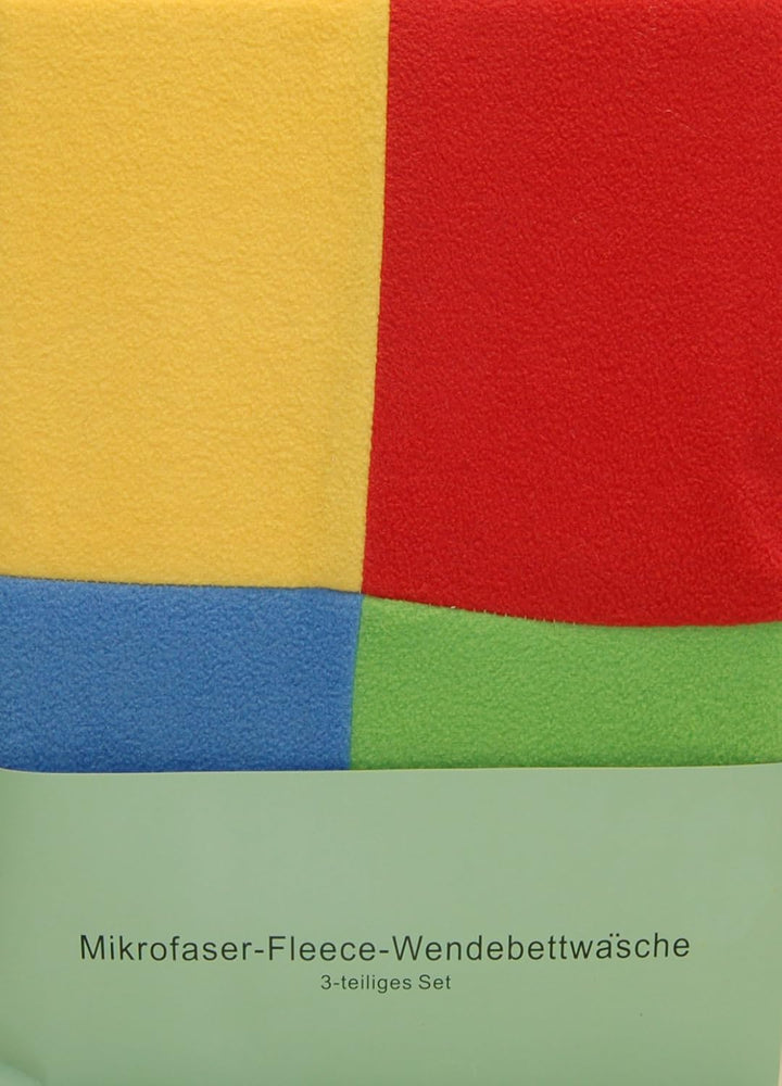 Mikrofaser-Fleece Baby Bettwäsche-Set QUADRAT, 3-Tlg. 100x135 cm