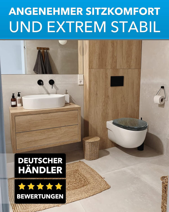 Xonic Design WC-Sitz - Premium Klo-Deckel - Toilettensitz mit Absenkautomatik - hochwertige Klobrill