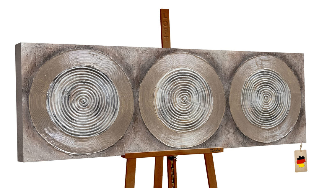 YS-Art Abstrakt Acryl Gemälde auf Leinwand Balance II handgemalt Wandbilder Wohnzimmer modern Wohnde