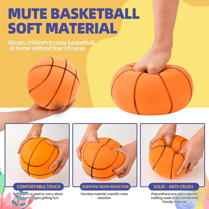 Lautloser Basketball, Silent Basketball Grösse 3 (18cm), Ball aus Schaumstoff mit hoher Dichte, Scha