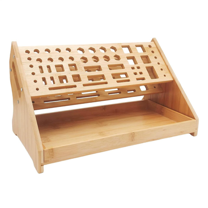 Zangenorganizer,53-Loch Holz Aufbewahrungsregal mit Tablett | Werkbank Organizer - Für Hobby Basteln