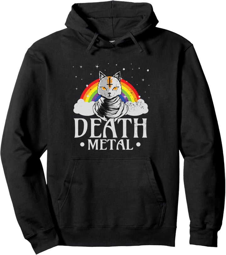Goth Rock Satan Katze für Konzerte Festivals Death Metal Pullover Hoodie