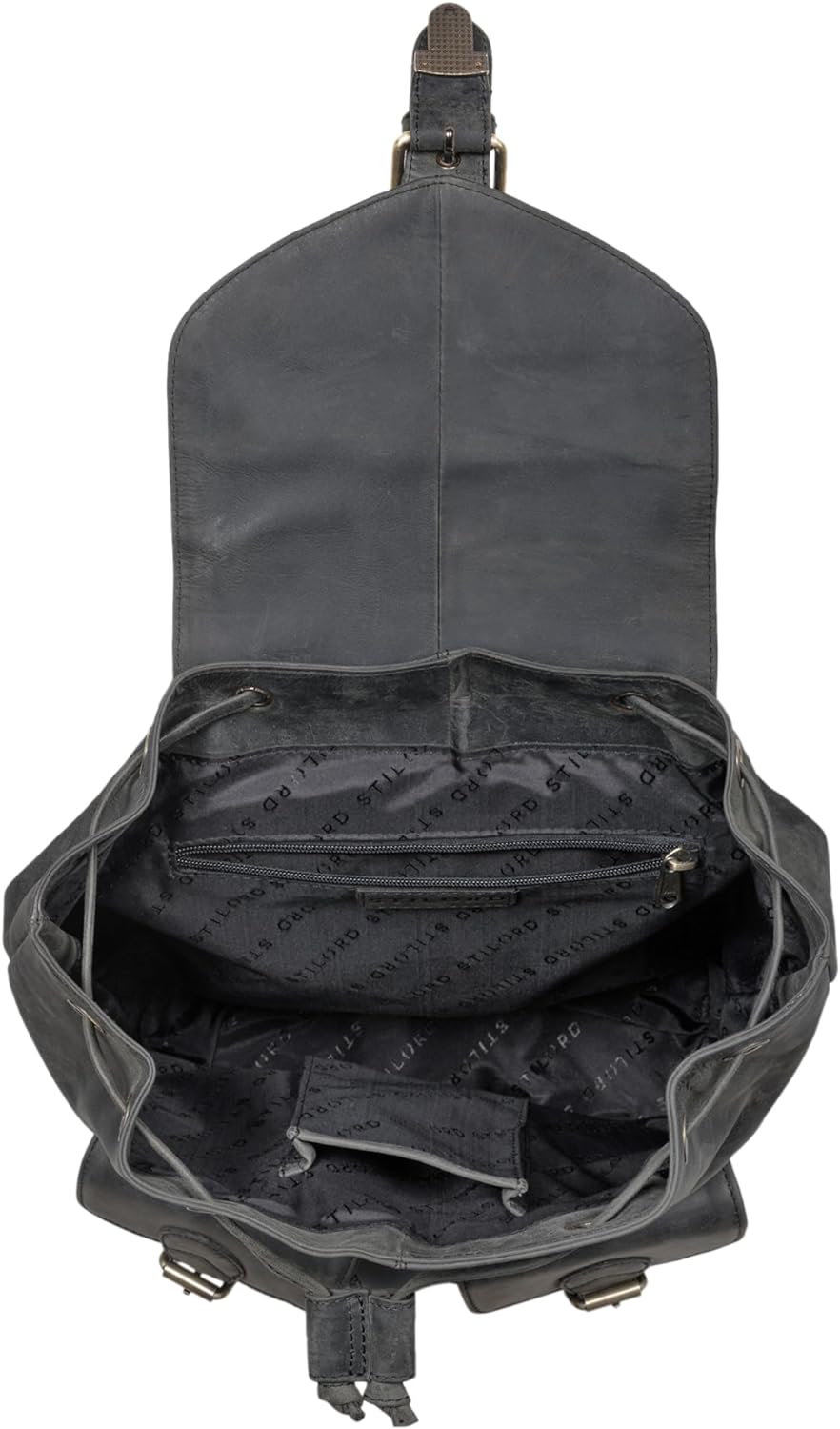 STILORD 'Ezra' Tagesrucksack Leder Daypack Gross Vintage Backpack ideal als Laptoprucksack 13,3 Zoll
