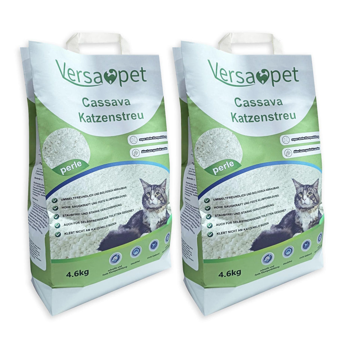 Cassava Katzenstreu klumpend Klumpstreu 2 x 4,6 kg Maniok