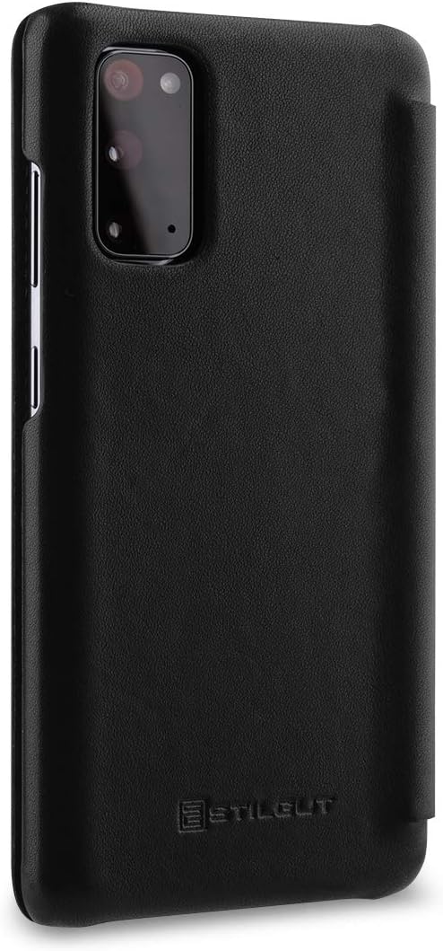 STILGUT Book Case kompatibel mit Samsung Galaxy S20 Hülle aus Leder zum Klappen, Klapphülle, Handyhü