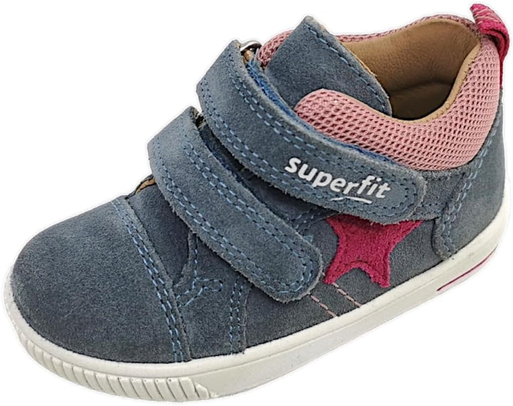 Superfit Mädchen Moppy Lauflernschuhe 19 EU Blau Pink 8040, 19 EU Blau Pink 8040