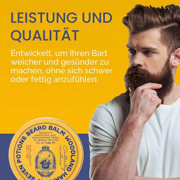 Seven Potions Bartbalsam für Männer — Bart Conditioner und Softener zum vitalisieren von Haut, Haar