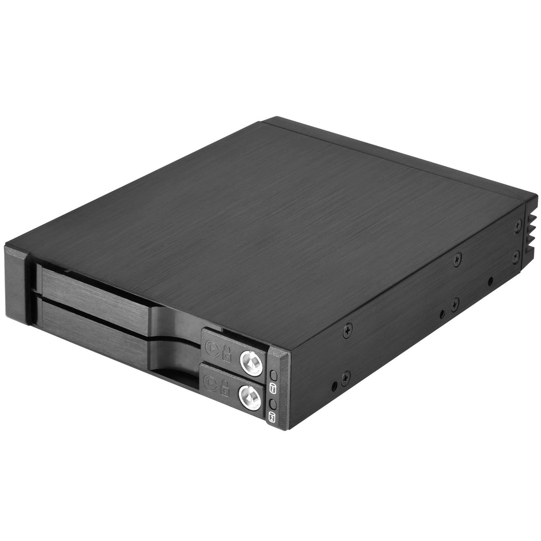 SilverStone 71093 SST-FS202B - trägerloser 3,5"Aluminium Hot Swap-Festplatten-Wechselrahmen für 2 x
