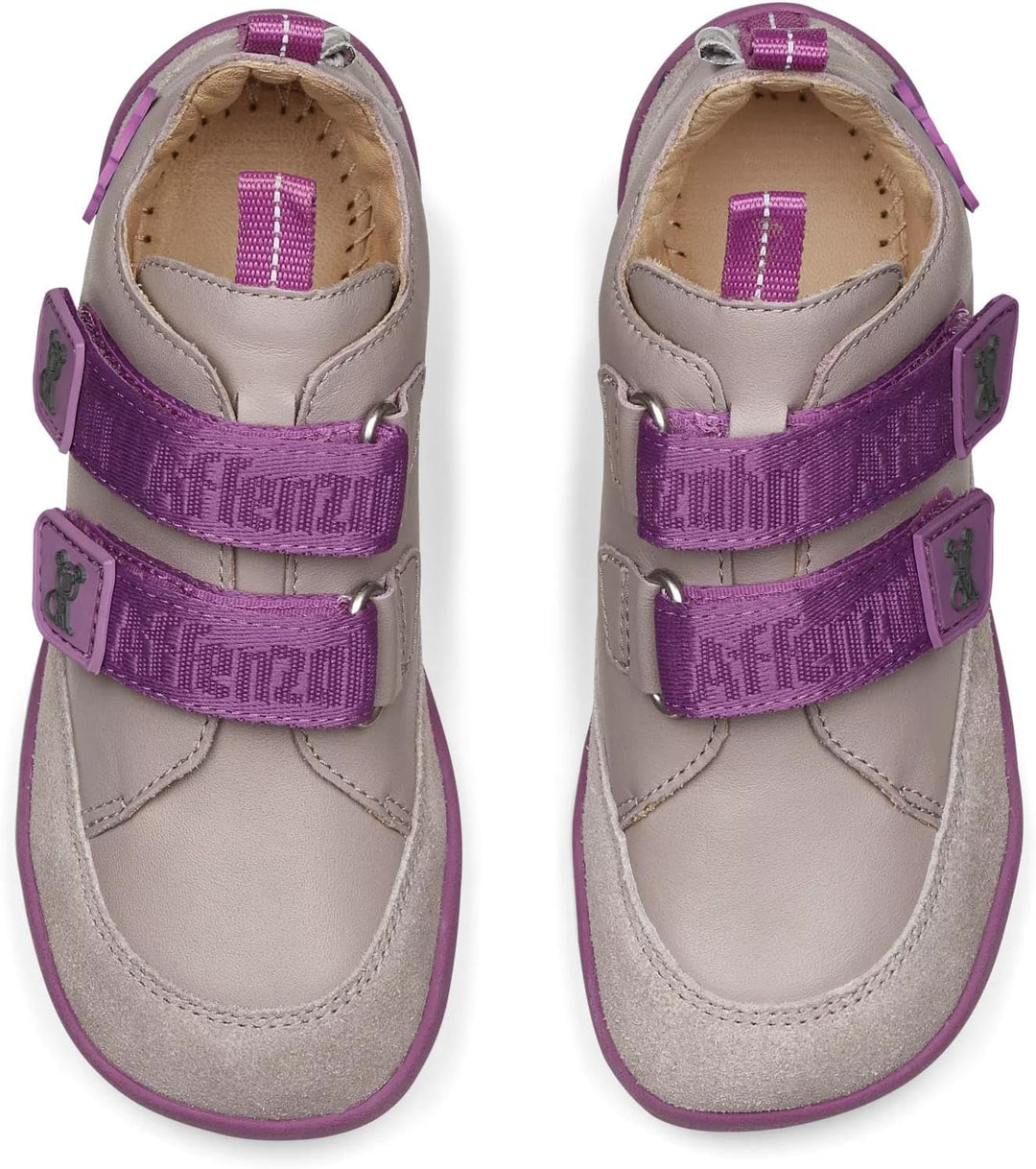 Affenzahn Barfussschuh Leder Buddy mit Klettverschluss Weich rutschfest Flexibel Reflektierend für J