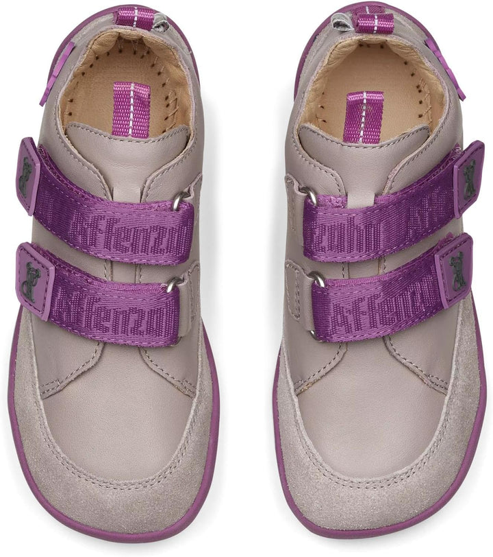 Affenzahn Barfussschuh Leder Buddy mit Klettverschluss Weich rutschfest Flexibel Reflektierend für J