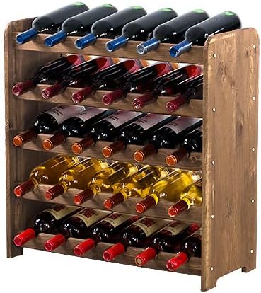 PROREGAL Weinregal PINOTWINE C | HxBxT 61,6x63,2x26,5cm | 30 Flaschen | Massives Kiefernholz | Braun
