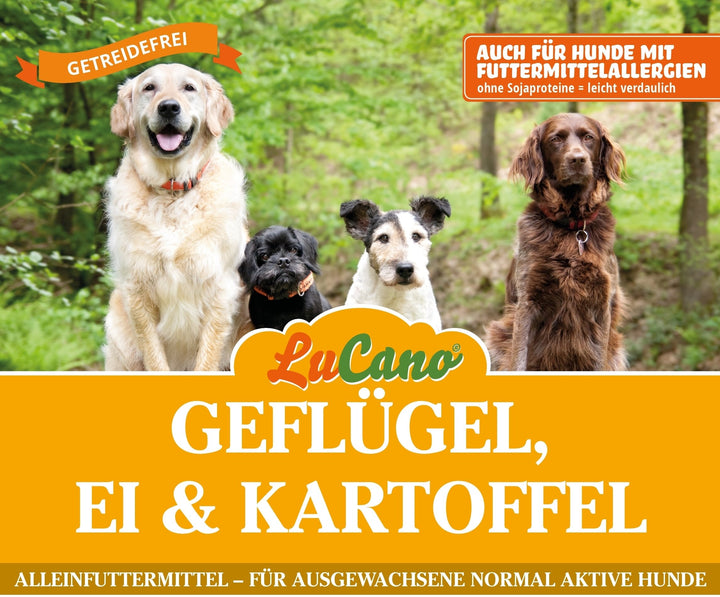 LuCano 15 kg Geflügel-Ei-Kartoffel | getreidefreies Hunde Trockenfutter | Hundefutter ohne Getreide