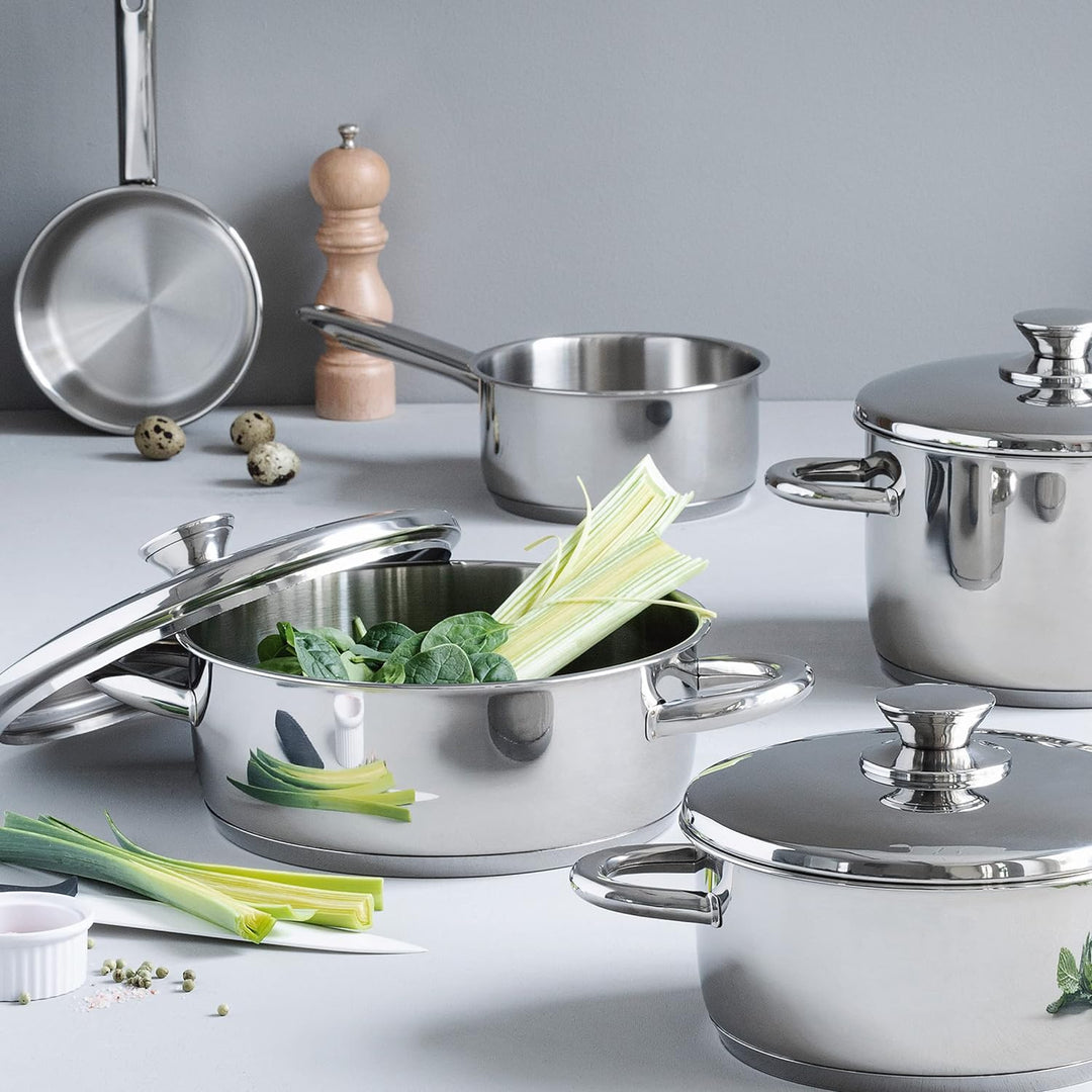 Lacor 40636 Pfanne mit Deckel 36 cm Vitrocor Silber