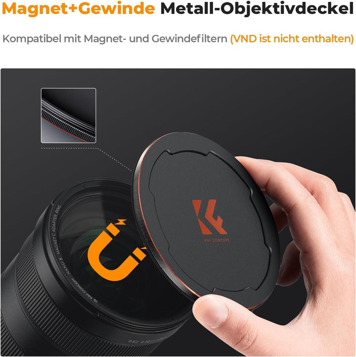 K&F Concept Nano X-Serie ND Filter magnetisch Magnetfilter ND8(3 Blendenstufen) mit Objektivadapter-
