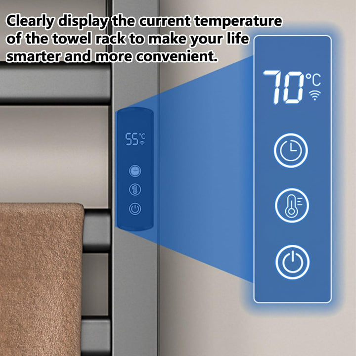 Handtuchheizkörper Elektrisch Klein mit Regal, 80W Handtuchtrockner Heizkörper, Bad Heizkörper Elekt