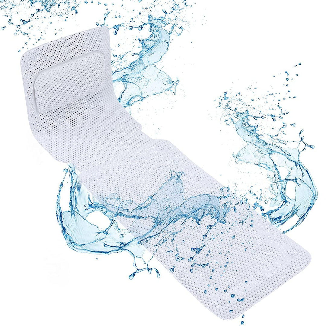 Ganzkörper Badewannenmatte mit Kissen, Ganzkörper Badematte Kissenmatte, 3D Air Mesh Schichten, für