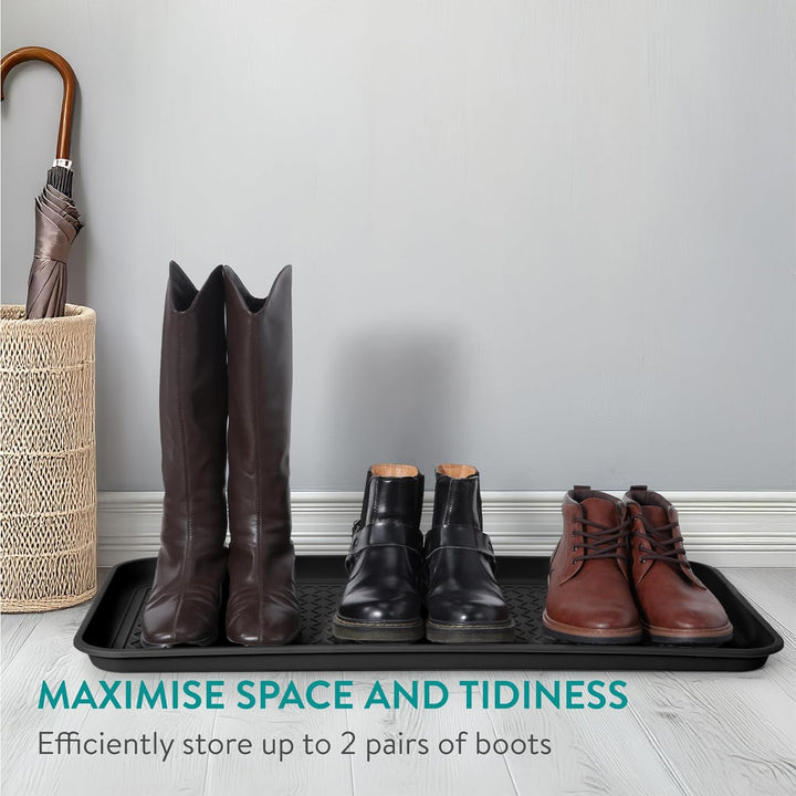 Navaris 3er Set XL Schuhablage Schuhabtropfschale - Schuhmatte Abtropfmatte - Abtropfmatte Schuhe -