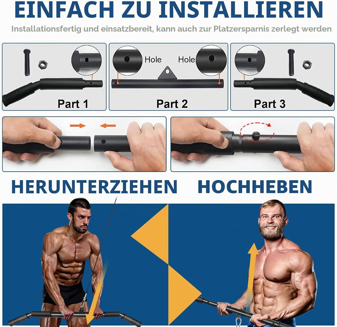 Favuit Bizeps Stange Latzugstange, LAT Pull Down Bar Fitness Krafttraining Gerade Stange Kabelzug La