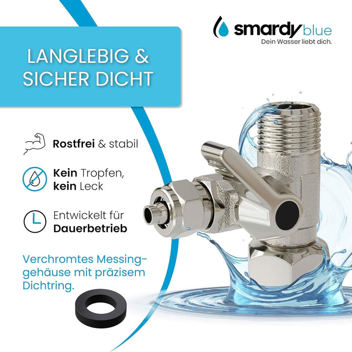smardy ZO006 15m Universal Side by Side Kühlschrank komplett Anschluss-Set inkl. Geräteschutz - Kühl