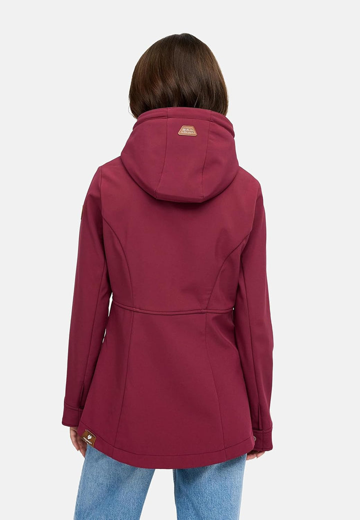 Ragwear Damen Sotfshelljacke Übergangsjacke mit Teddyfleece-Kapuze Yba Intl XS-6XL XS Wine25, XS Win
