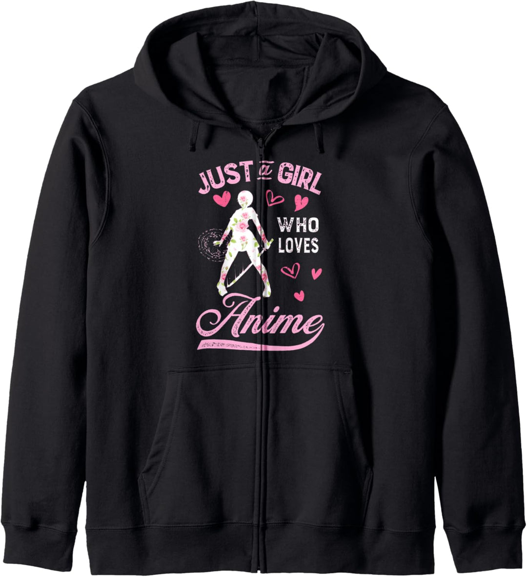 Nur ein Mädchen, das Anime für Teen Girls liebt Anime Merch Kapuzenjacke