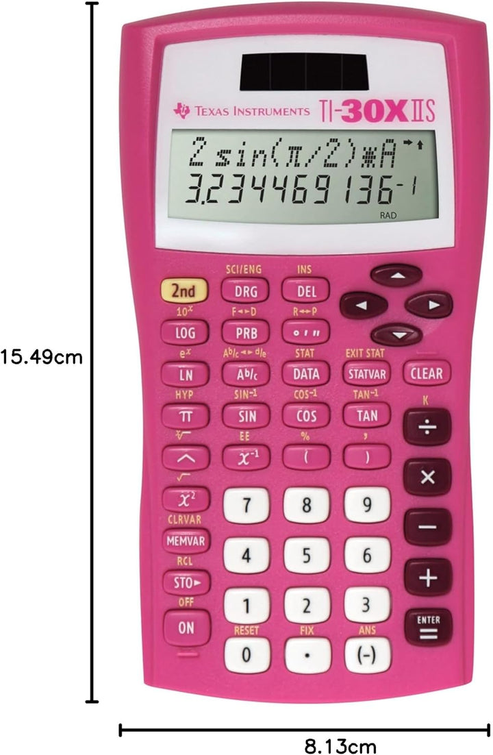 Texas Instruments TI-30X IIS 2-Line Scientific Calculator, Pink by Texas Instruments Pink Single Pac
