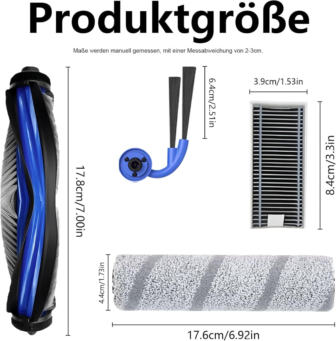 Zubehör für ECOVACS DEEBOT X11 OMNICYCLONE, X11 PRO Omni, X9 PRO Omni Staubsauger, 2 Hauptbürste, 2