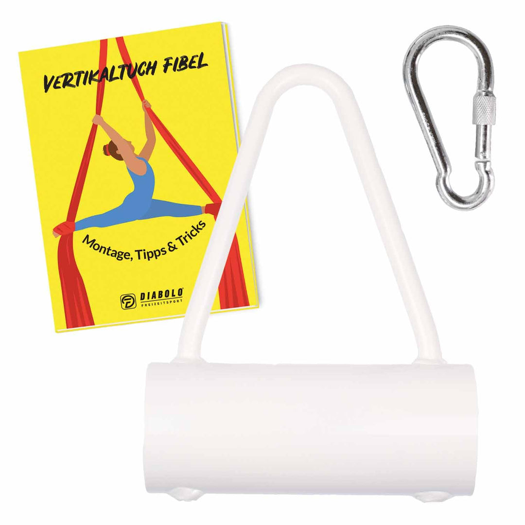 Diabolo Freizeitsport Vertikaltuch aufhängung in Weiss, bis 2000 kg Belastung, Halterung für Aerial
