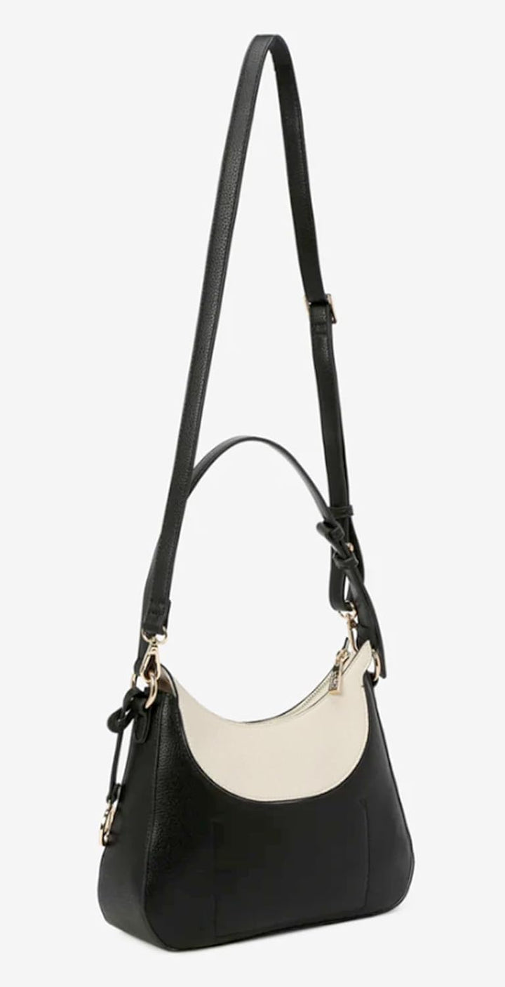 L.CREDI Hobo-Bag LILIEN Damen-Umhängetasche Colorblock 27x9x22 Schwarz, Schwarz