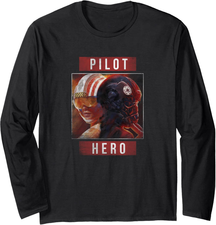 Star Wars: Squadrons Pilot Hero Poster Langarmshirt