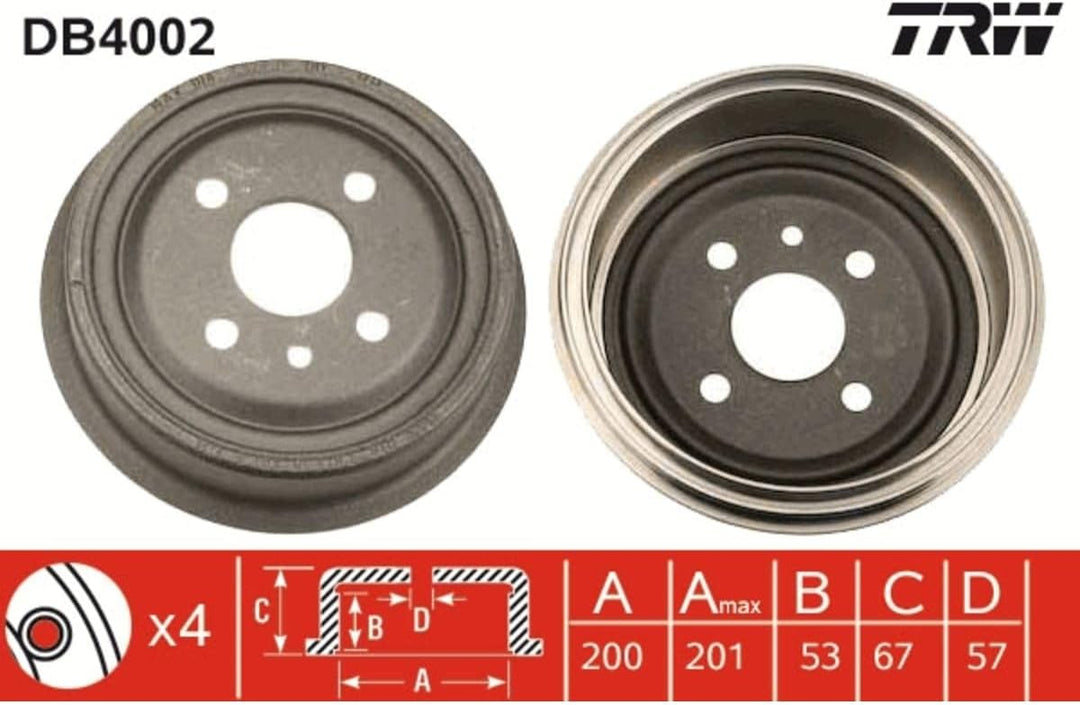 TRW Automotive AfterMarket DB4002 Bremstrommel