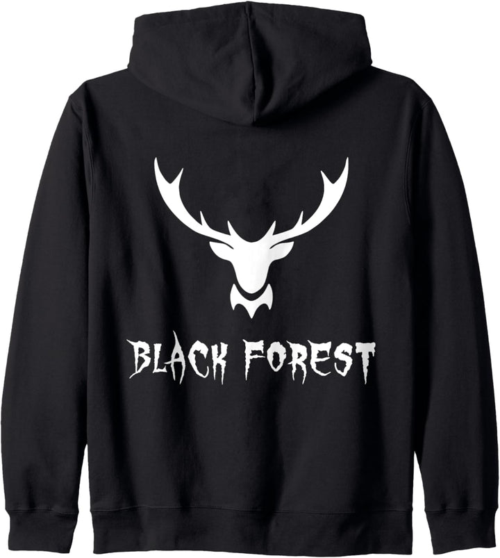 Black Forest Hirschgeweih Metal Schwarzwald Heimat Kapuzenjacke