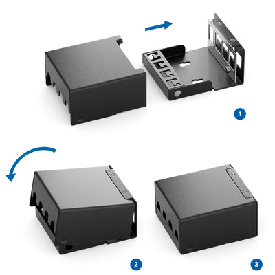 deleyCON 4 Port Patchpanel Set Patchfeld Verteilerfeld 1 HE + 4x RJ45 Keystone Jack Modul STP CAT6a