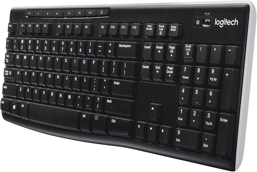 Logitech K270 Kabellose Tastatur für Windows, Belgisches AZERTY-Layout - Schwarz