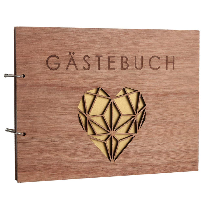 Hochzeitideal – Besonderes Gästebuch Hochzeit Geometric mit 52 Seiten à 100g I Hochzeit Gästebuch au