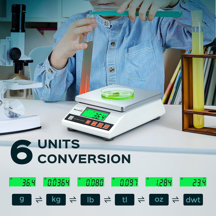 Bonvoisin 6000g, 0.1g Hochpr?zise Digitale Elektronische Waage Industrielle Z?hlwaage Küchenschmuckw