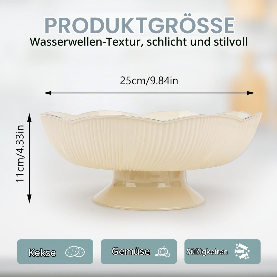 Obstschale, Lebensmittelqualität PET Obstkorb, Obstschalen 25 x 13 x 11cm, Abnehmbar Obstschale Mode