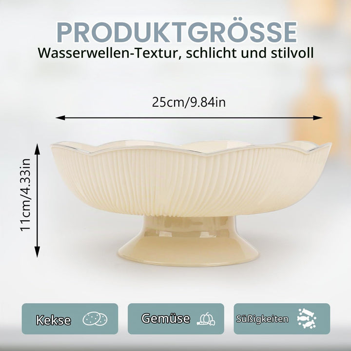 Obstschale, Lebensmittelqualität PET Obstkorb, Obstschalen 25 x 13 x 11cm, Abnehmbar Obstschale Mode