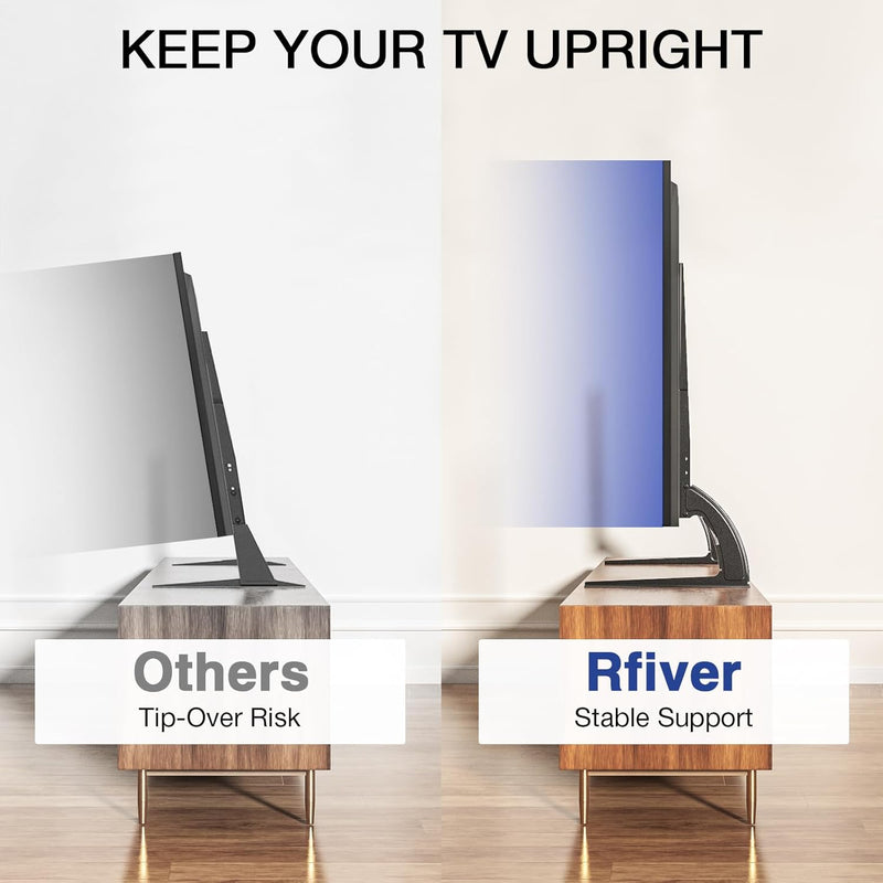 RFIVER Universal TV Standfüsse Füsse Fernseher Beine für 20-65 Zoll Flach Curved TV Ständer Standfus