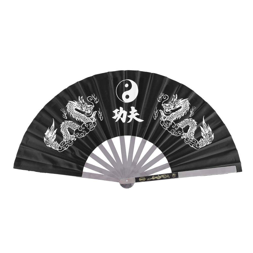 VGEBY1 Tai Chi Fan, Fitness Faltfächer Kung Fu Arts Tanzzubehör Schwarz, Schwarz